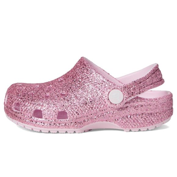 NWT Crocs Kids Classic Glitter Clogs – Pink Milk, Comfortable & Fun Shoes, 13 US - Picture 1 of 6